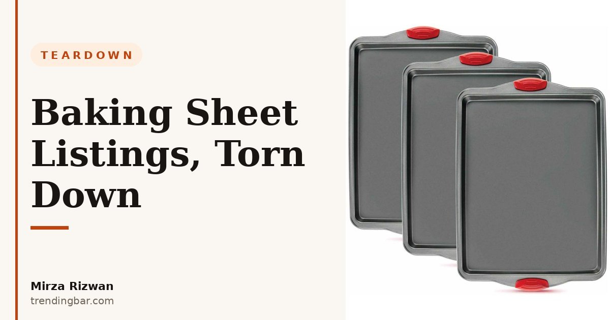 Photo of a stainless steel baking sheet set
