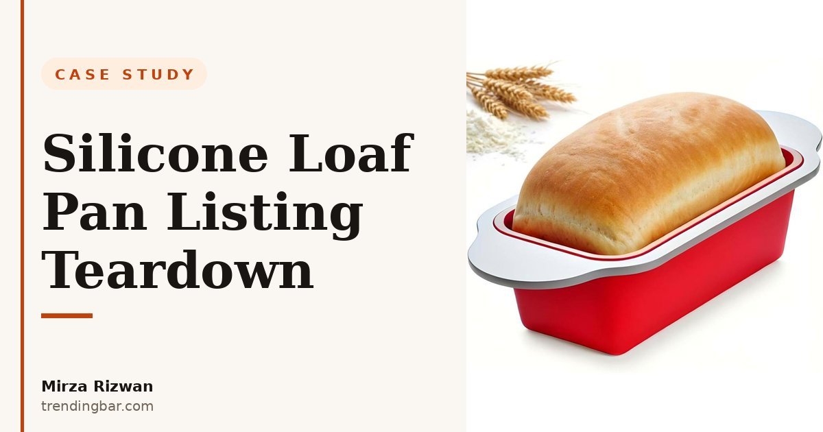Product photo of a silicone loaf pan with steel frame